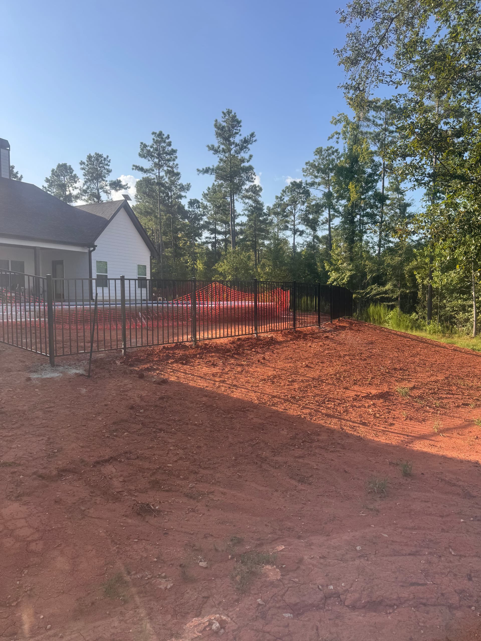 120 Feet of Aluminum Pool Fencing Installed Fast image